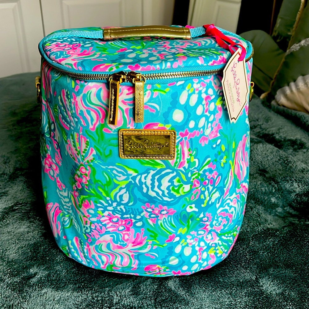 Lilly Pulitzer Blue/Green Insulated Soft Beach Cooler